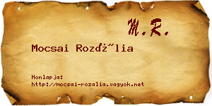 Mocsai Rozália névjegykártya