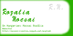 rozalia mocsai business card